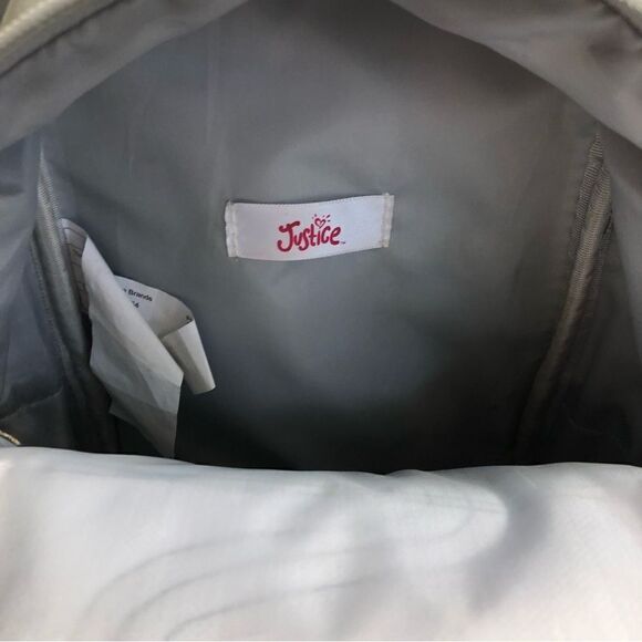 Justice Multicolored Sparkle Backpack Initial S - Picture 6 of 9